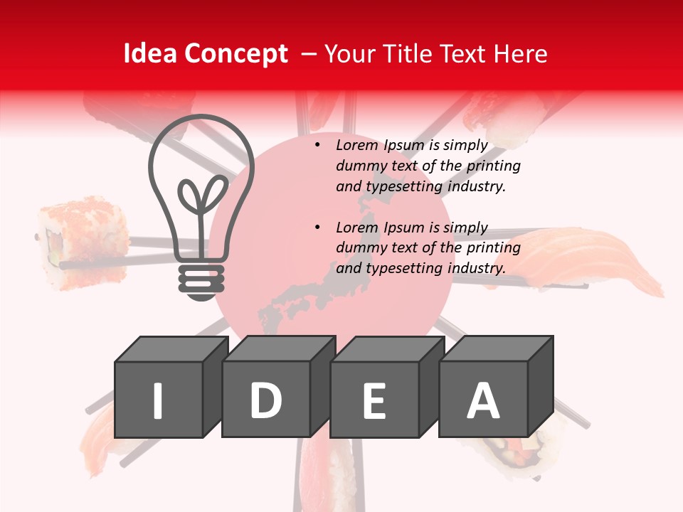 Red Menu Sea PowerPoint Template