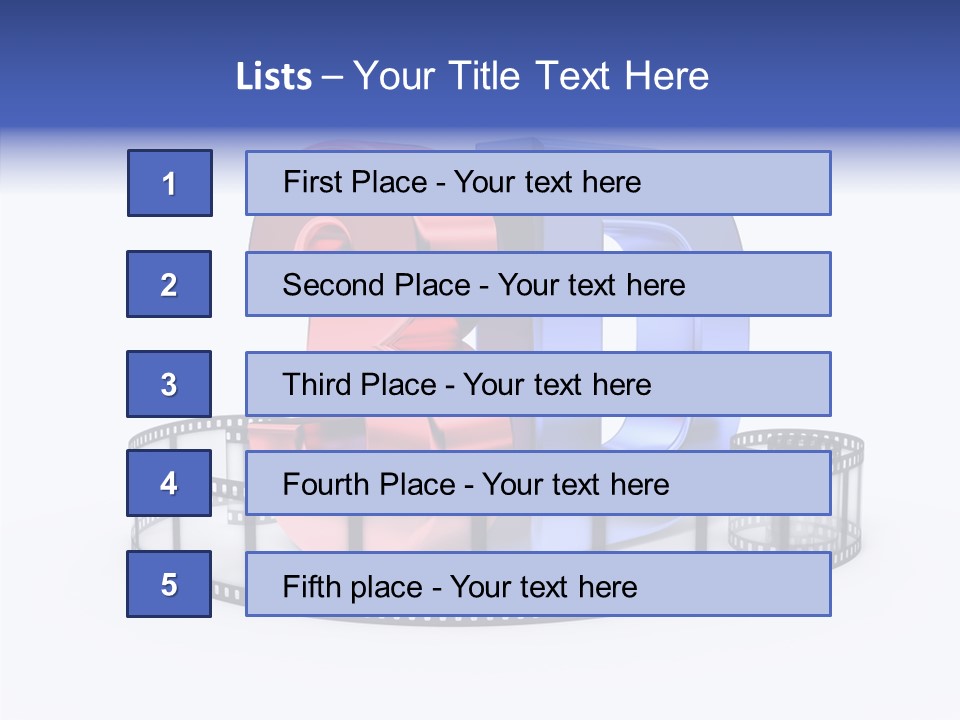 Number Film Technology PowerPoint Template