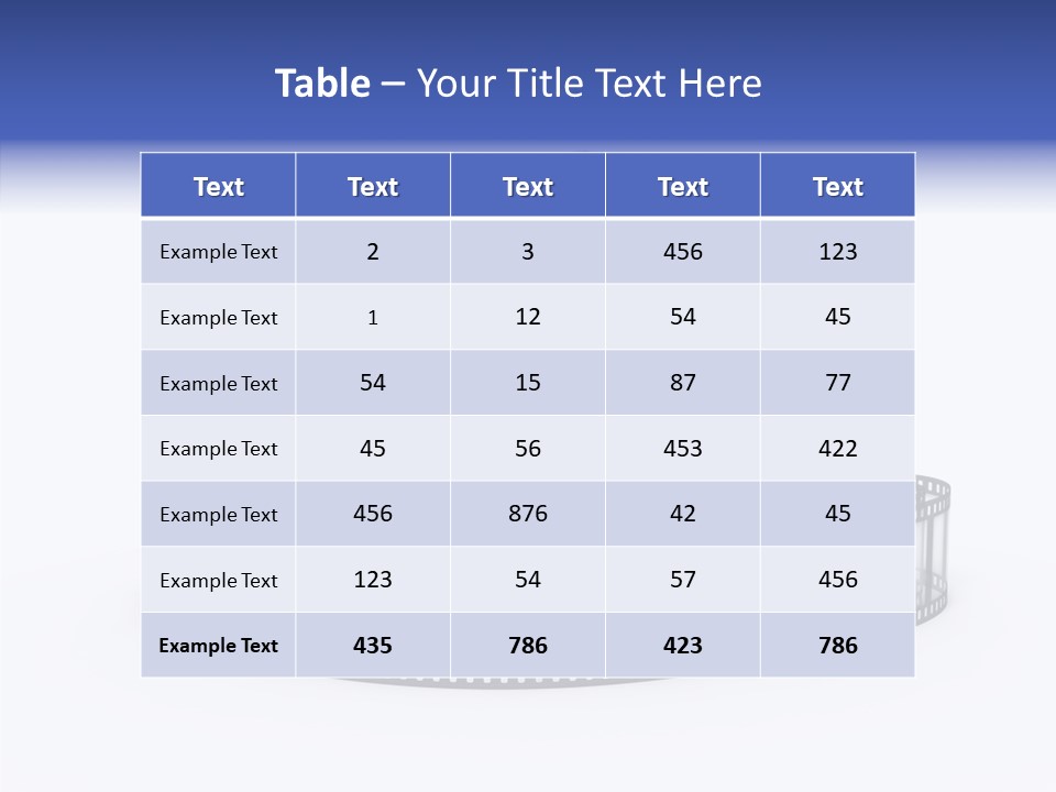 Number Film Technology PowerPoint Template