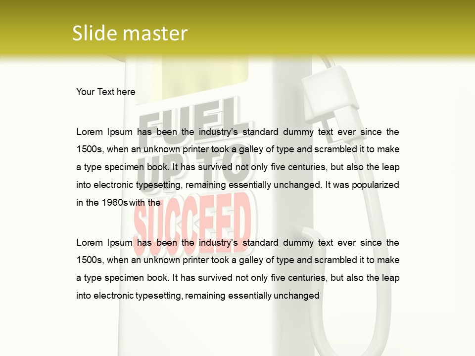 Gas Station Pride Fuel Pump PowerPoint Template