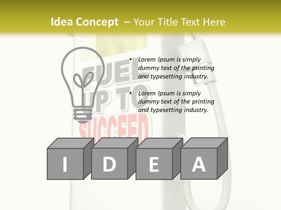 Gas Station Pride Fuel Pump PowerPoint Template