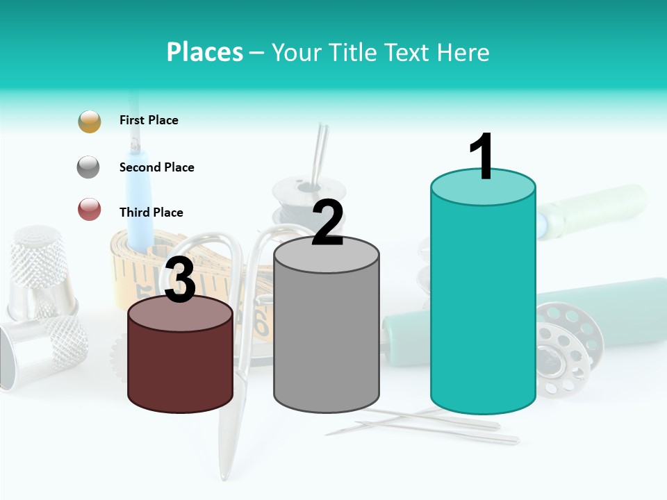 Thread Thimble White Background PowerPoint Template