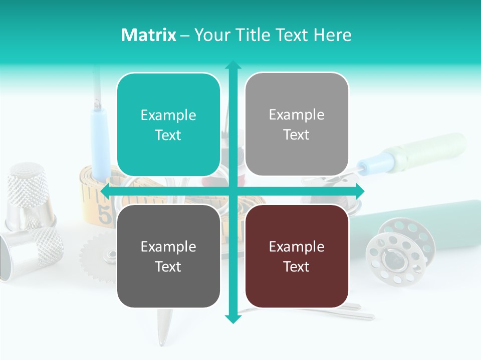 Thread Thimble White Background PowerPoint Template