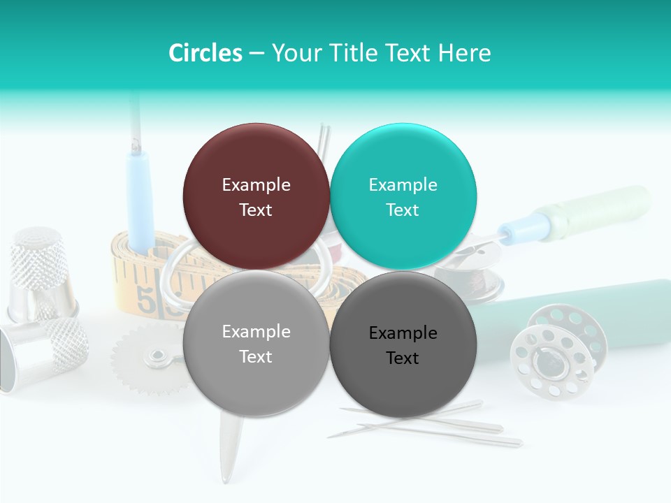 Thread Thimble White Background PowerPoint Template