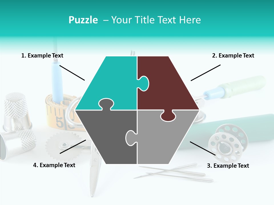 Thread Thimble White Background PowerPoint Template