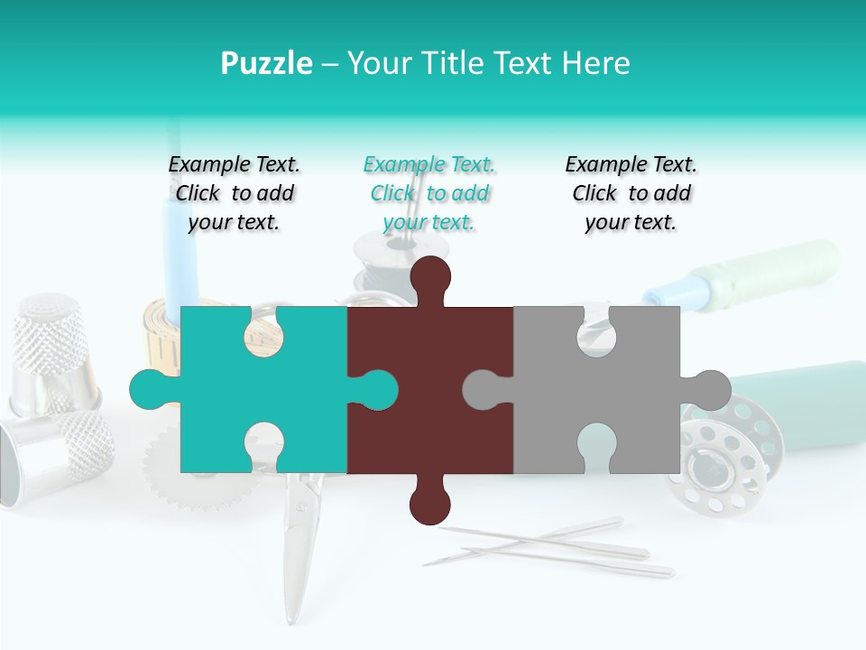 Thread Thimble White Background PowerPoint Template