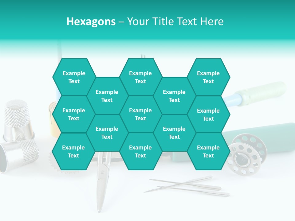 Thread Thimble White Background PowerPoint Template