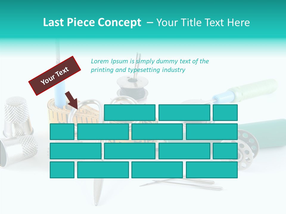 Thread Thimble White Background PowerPoint Template