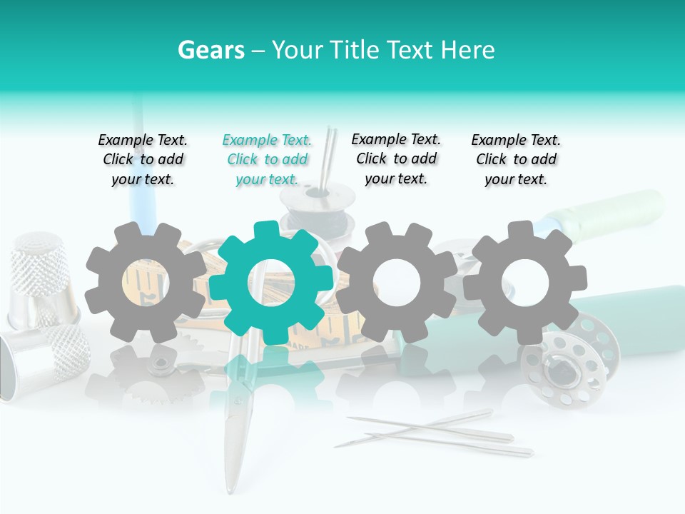 Thread Thimble White Background PowerPoint Template