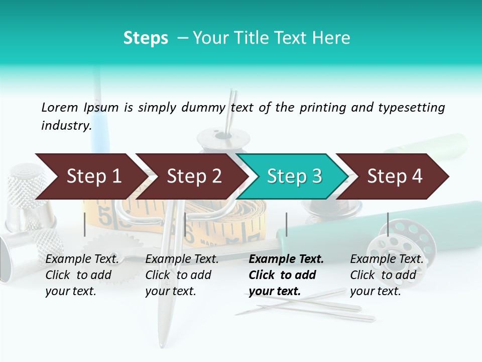 Thread Thimble White Background PowerPoint Template