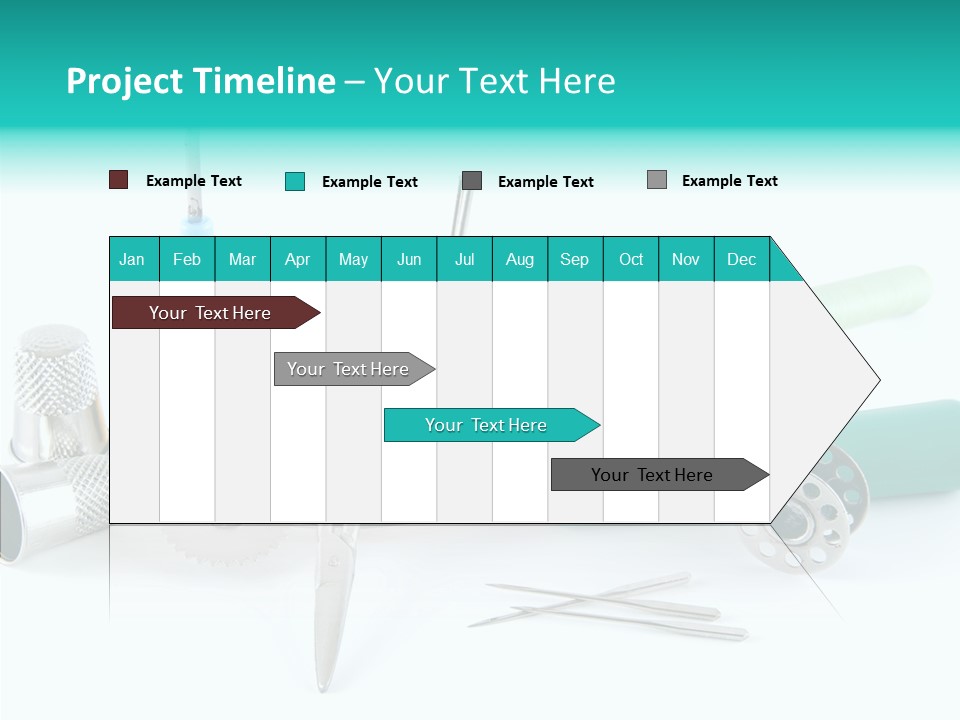 Thread Thimble White Background PowerPoint Template