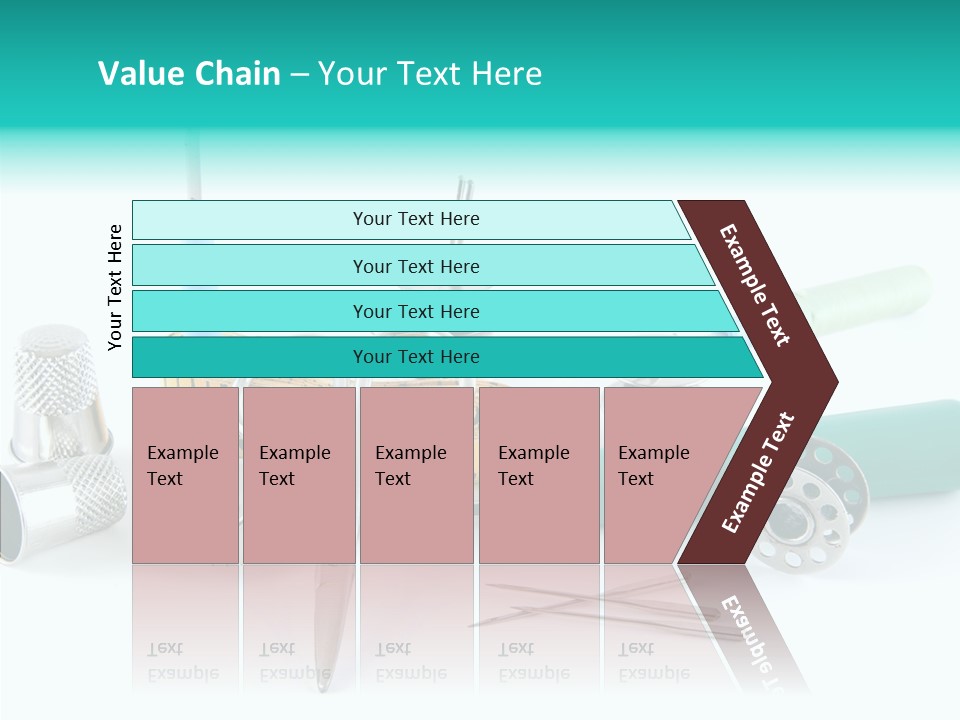 Thread Thimble White Background PowerPoint Template