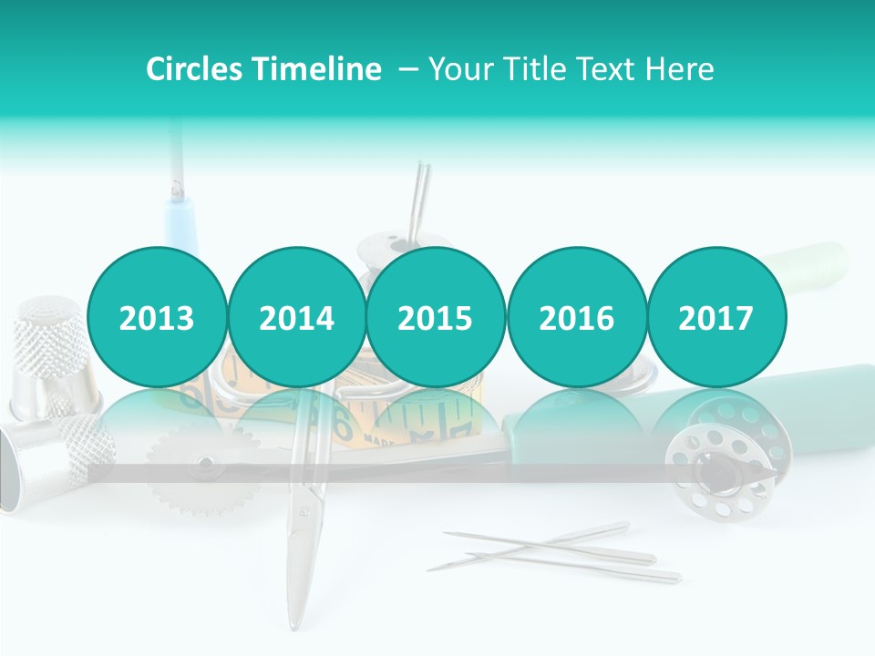 Thread Thimble White Background PowerPoint Template