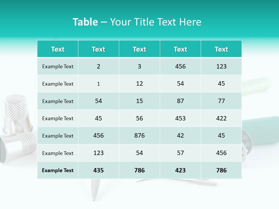Thread Thimble White Background PowerPoint Template