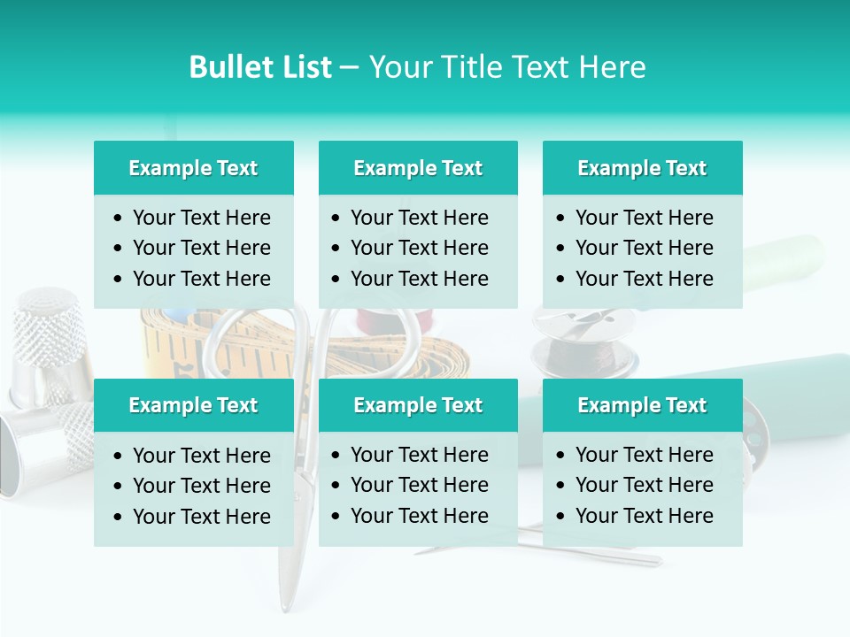 Thread Thimble White Background PowerPoint Template