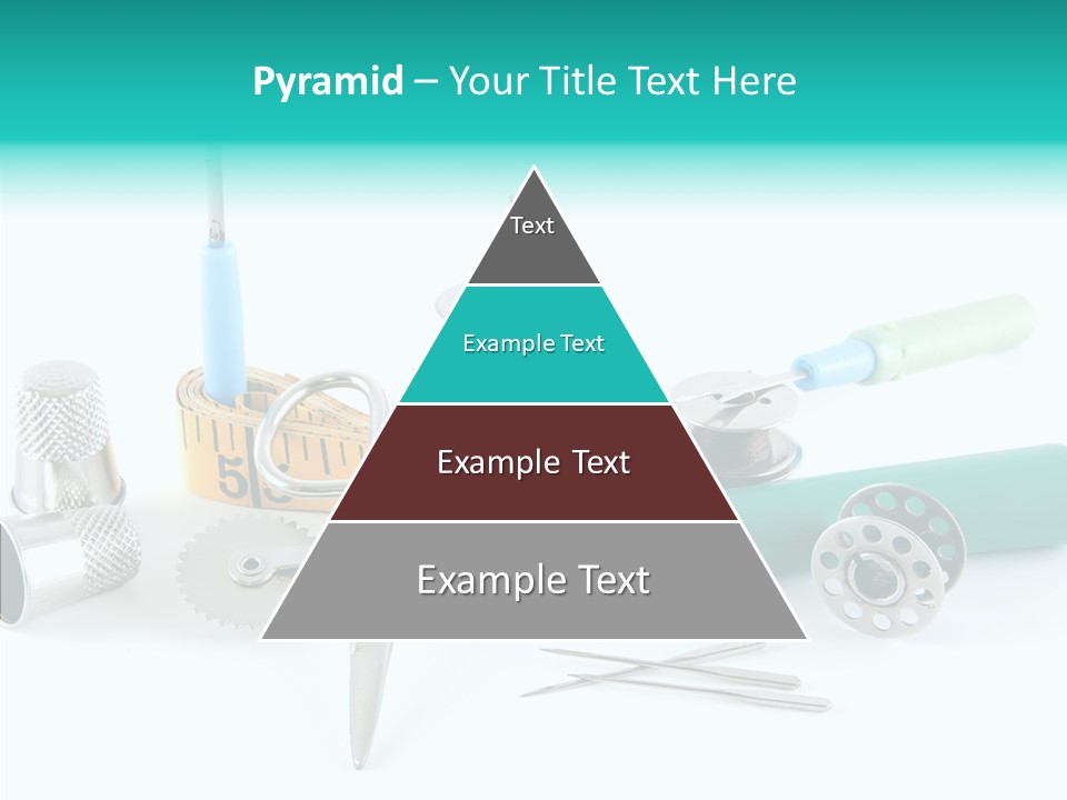 Thread Thimble White Background PowerPoint Template