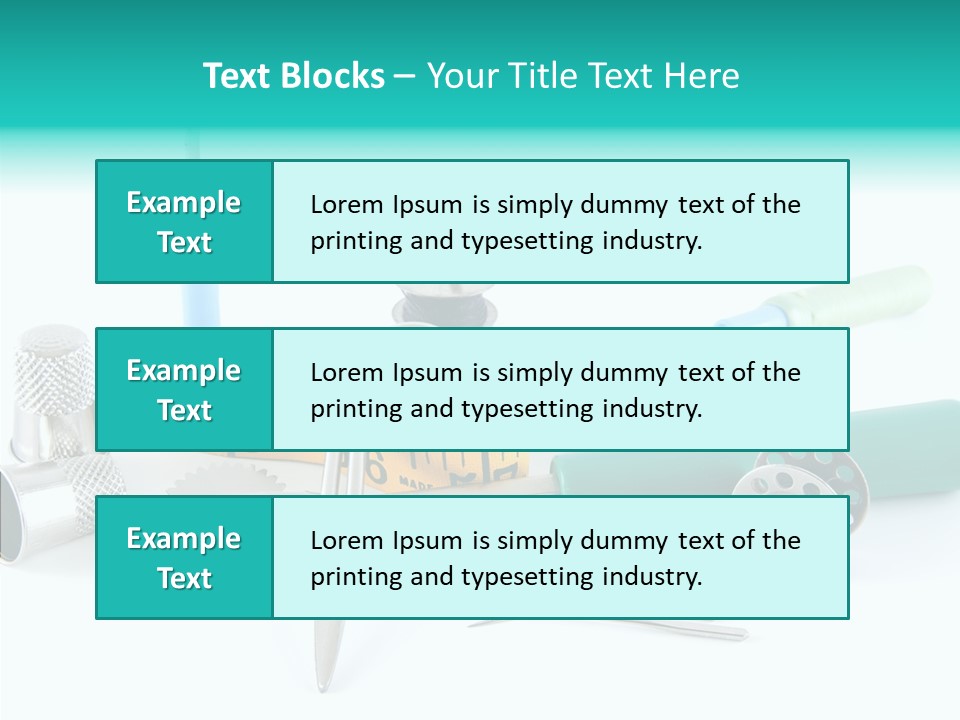 Thread Thimble White Background PowerPoint Template