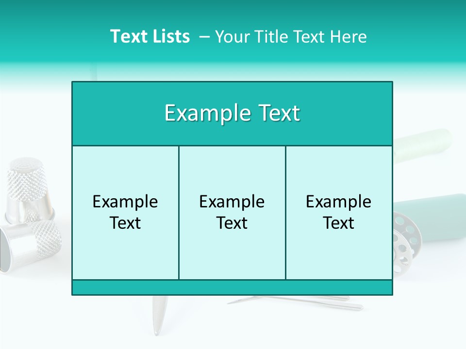 Thread Thimble White Background PowerPoint Template