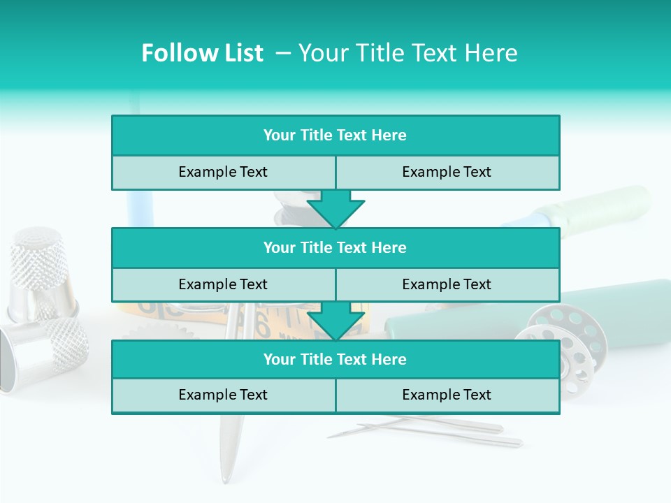 Thread Thimble White Background PowerPoint Template