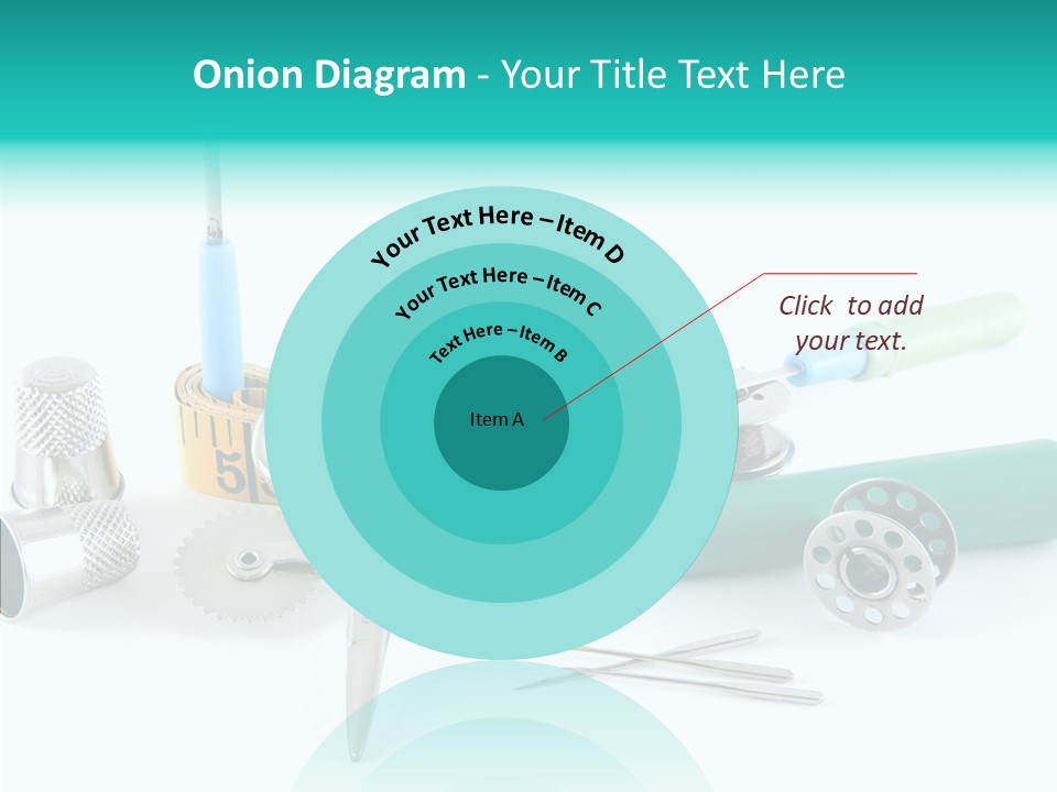 Thread Thimble White Background PowerPoint Template