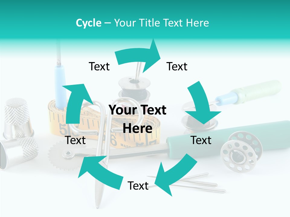 Thread Thimble White Background PowerPoint Template