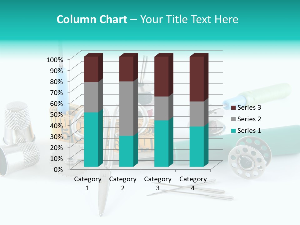 Thread Thimble White Background PowerPoint Template