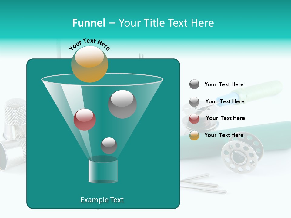 Thread Thimble White Background PowerPoint Template