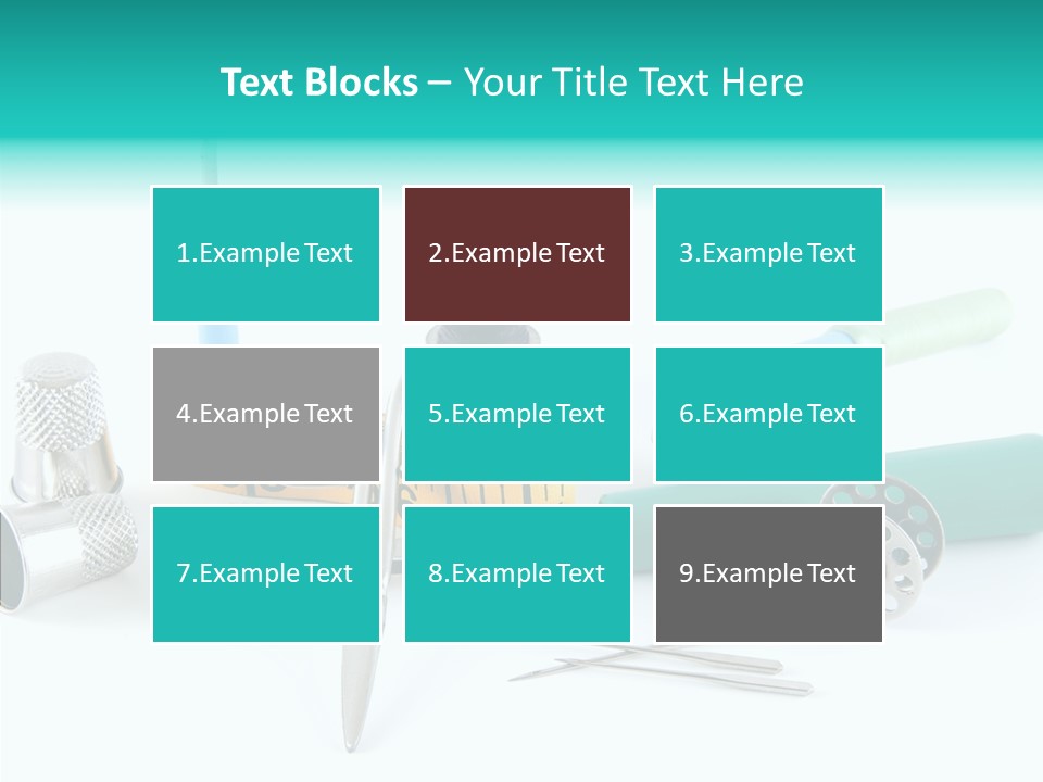 Thread Thimble White Background PowerPoint Template