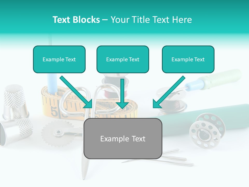 Thread Thimble White Background PowerPoint Template