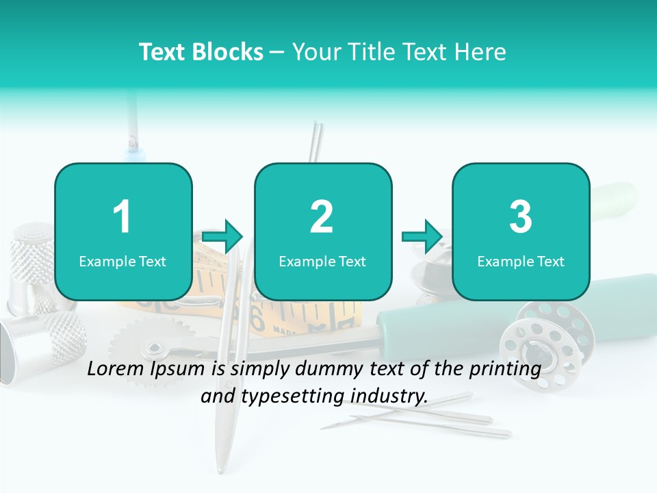 Thread Thimble White Background PowerPoint Template