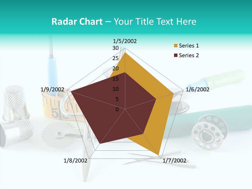 Thread Thimble White Background PowerPoint Template