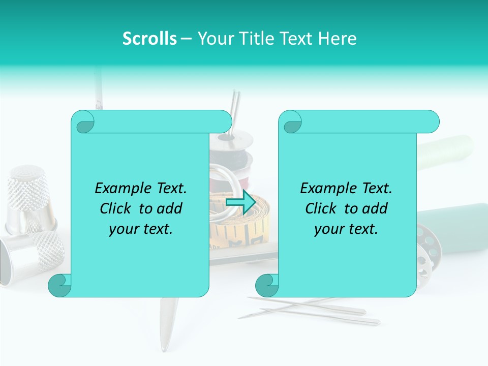 Thread Thimble White Background PowerPoint Template