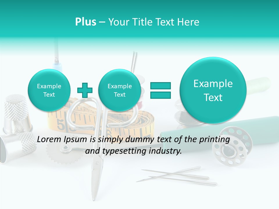 Thread Thimble White Background PowerPoint Template