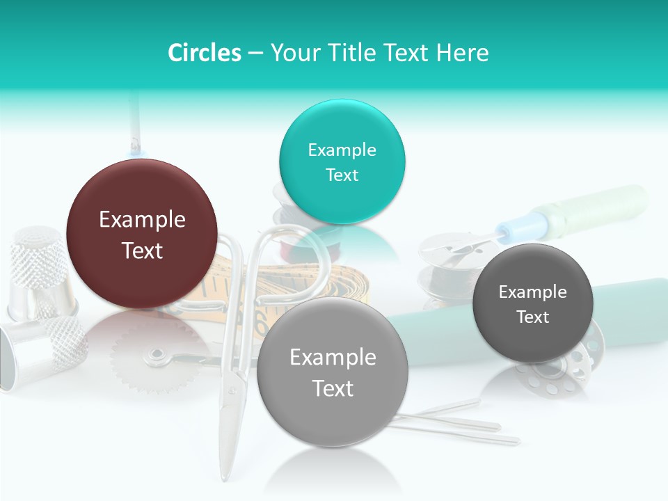 Thread Thimble White Background PowerPoint Template