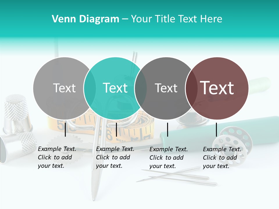 Thread Thimble White Background PowerPoint Template