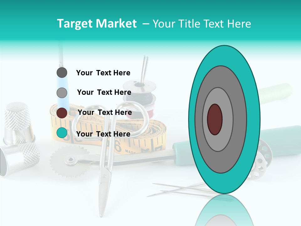Thread Thimble White Background PowerPoint Template