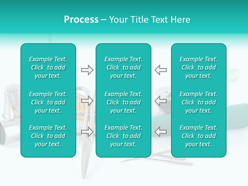 Thread Thimble White Background PowerPoint Template