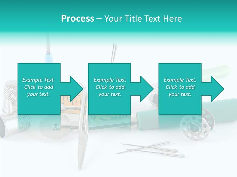 Thread Thimble White Background PowerPoint Template
