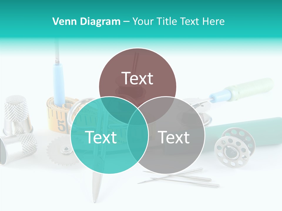 Thread Thimble White Background PowerPoint Template