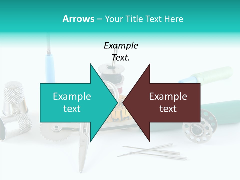 Thread Thimble White Background PowerPoint Template