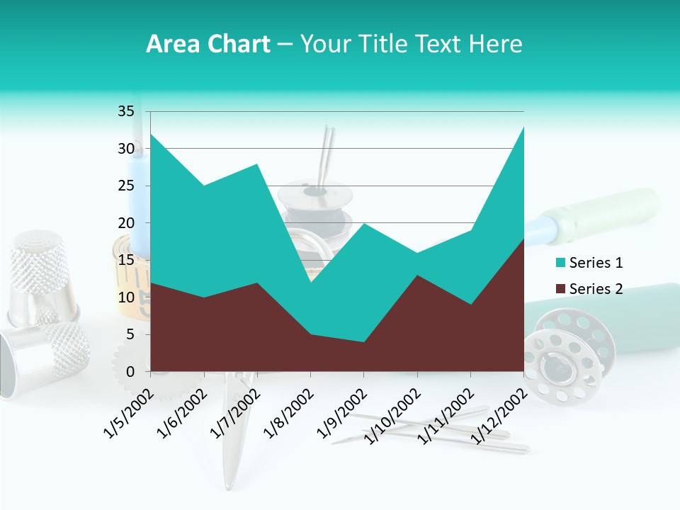 Thread Thimble White Background PowerPoint Template