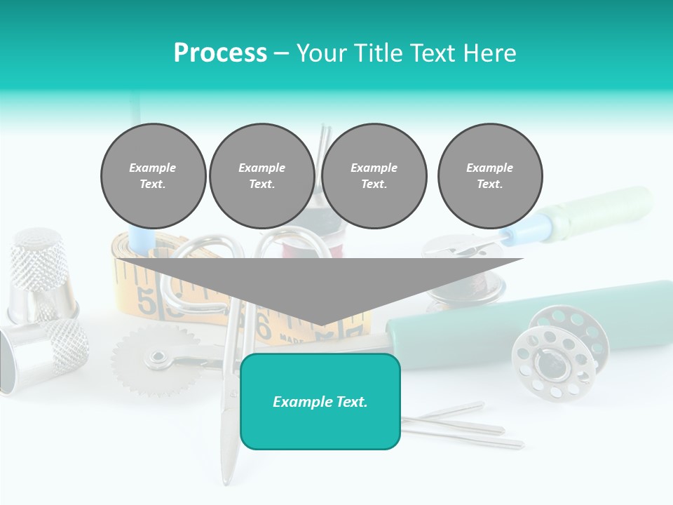 Thread Thimble White Background PowerPoint Template