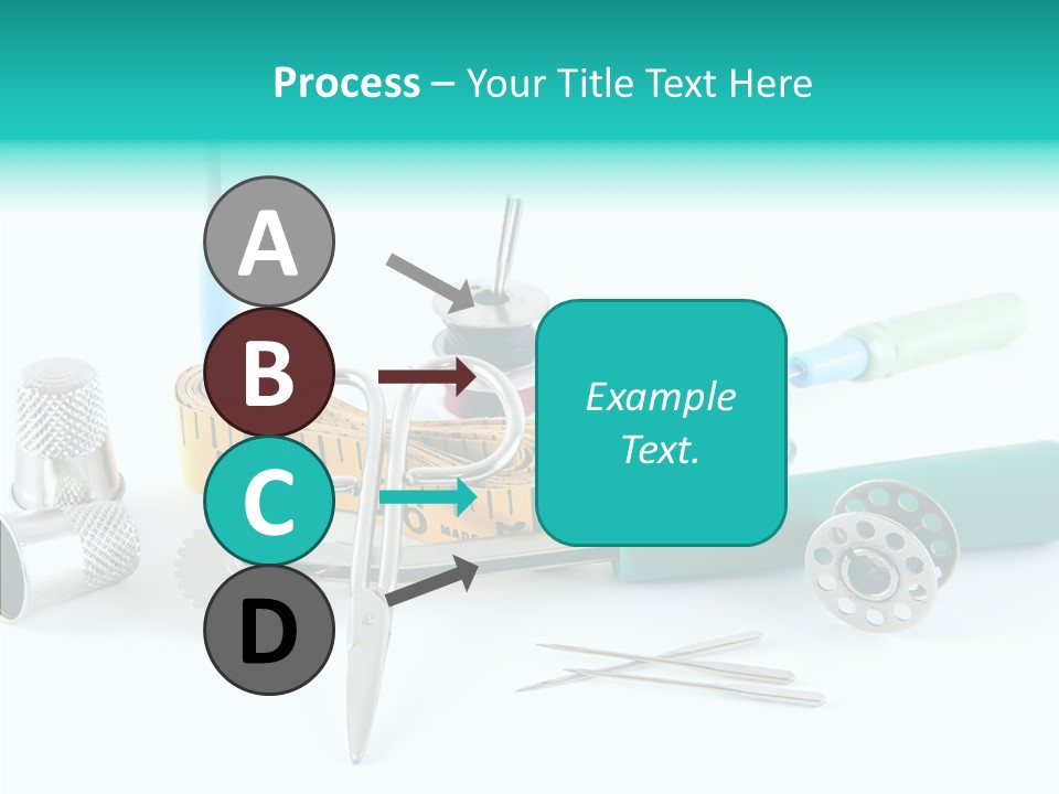 Thread Thimble White Background PowerPoint Template