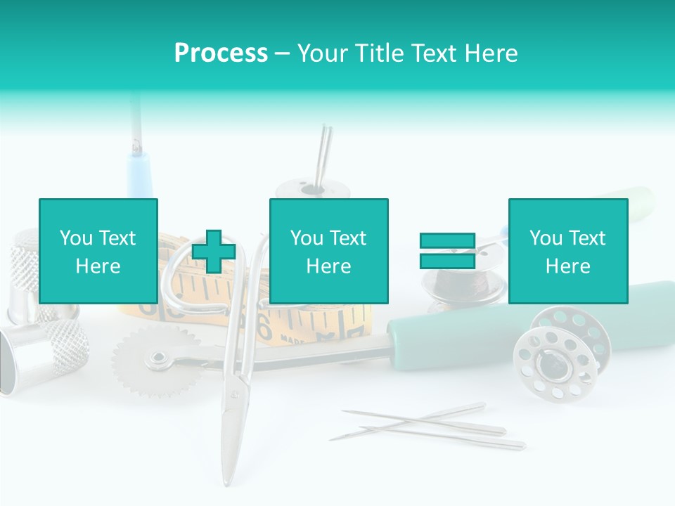 Thread Thimble White Background PowerPoint Template