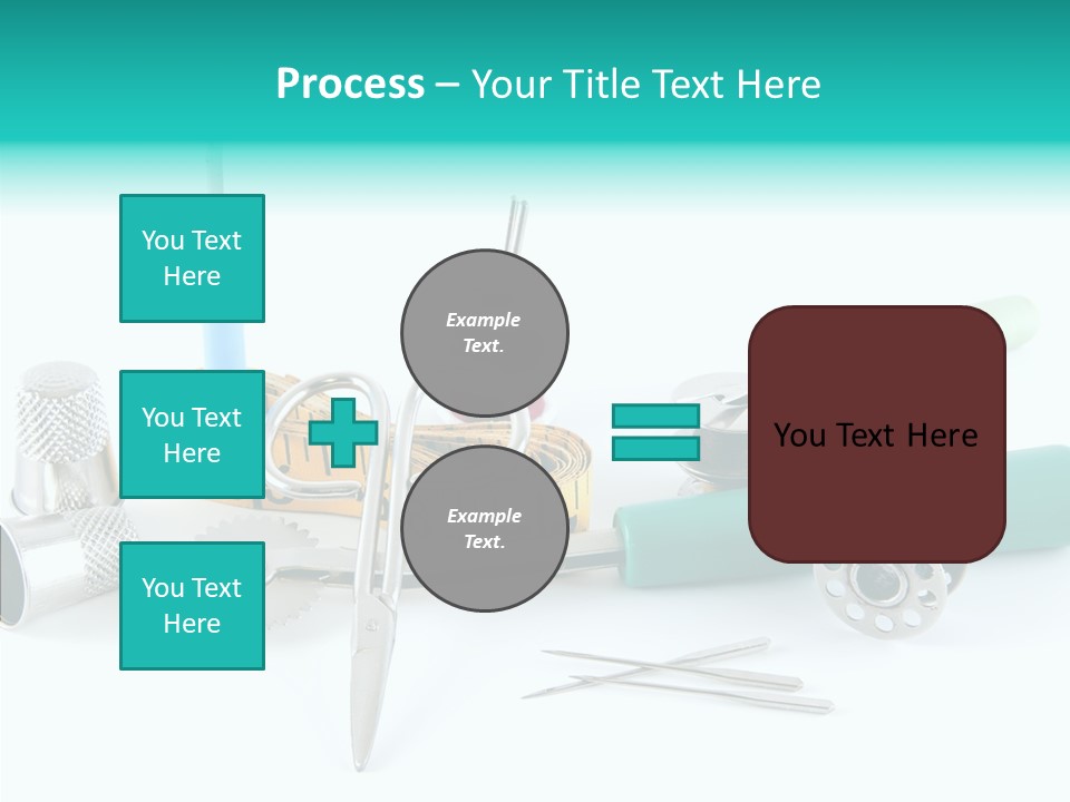 Thread Thimble White Background PowerPoint Template