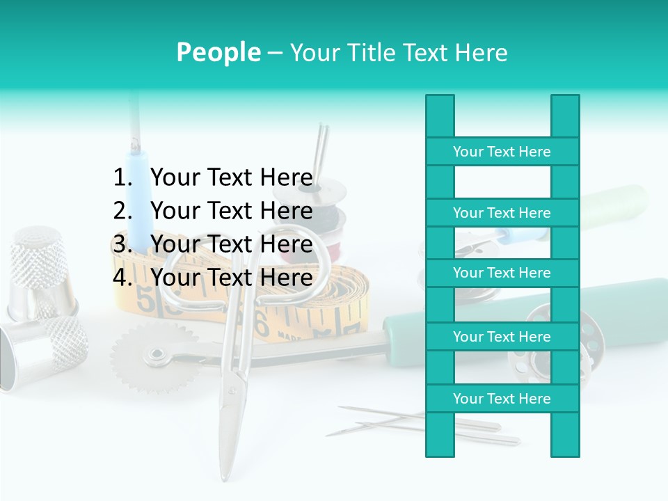 Thread Thimble White Background PowerPoint Template