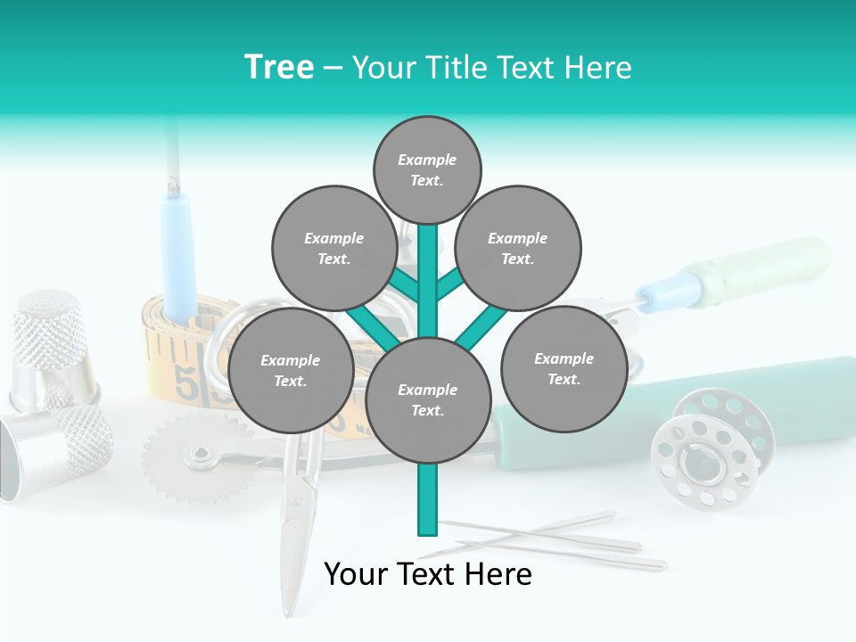 Thread Thimble White Background PowerPoint Template