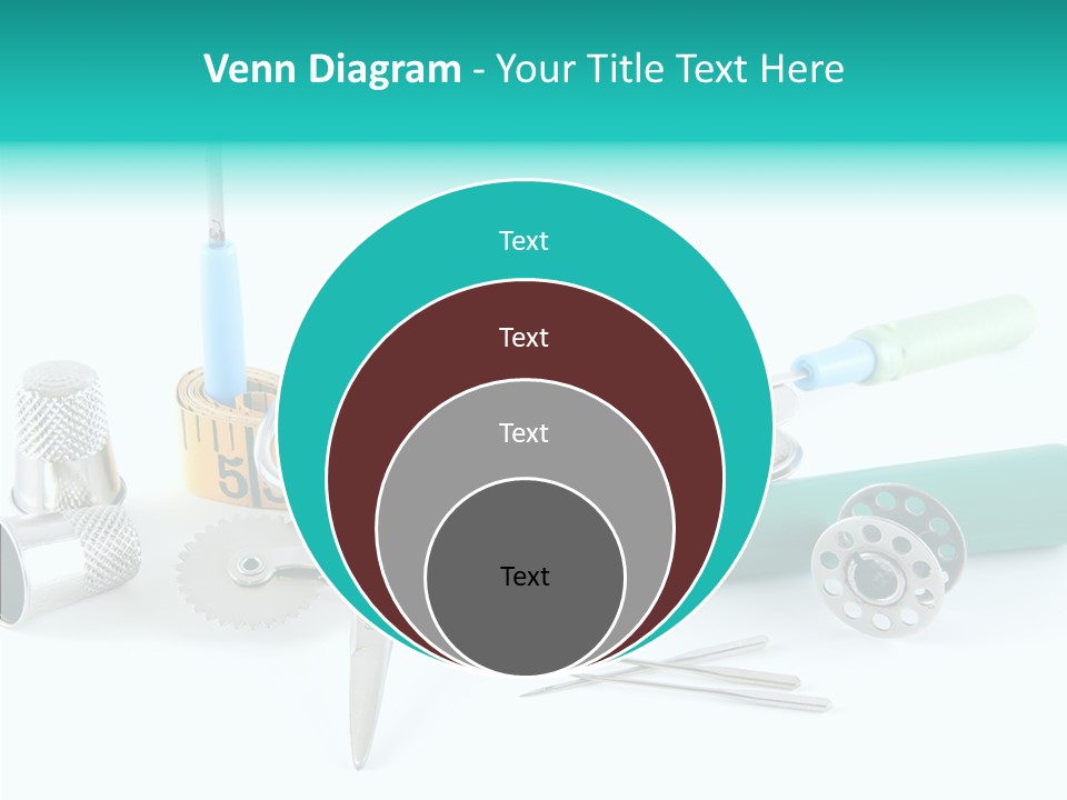 Thread Thimble White Background PowerPoint Template