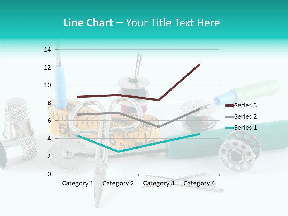 Thread Thimble White Background PowerPoint Template