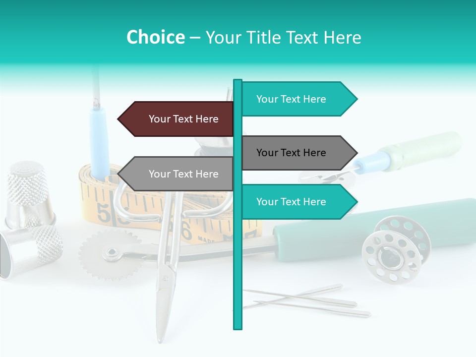 Thread Thimble White Background PowerPoint Template